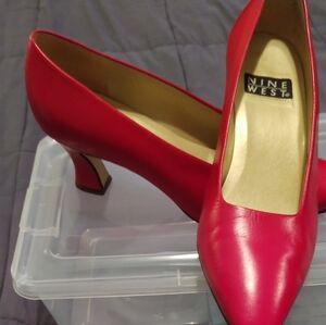 Nine West Red Patent Leather Heels